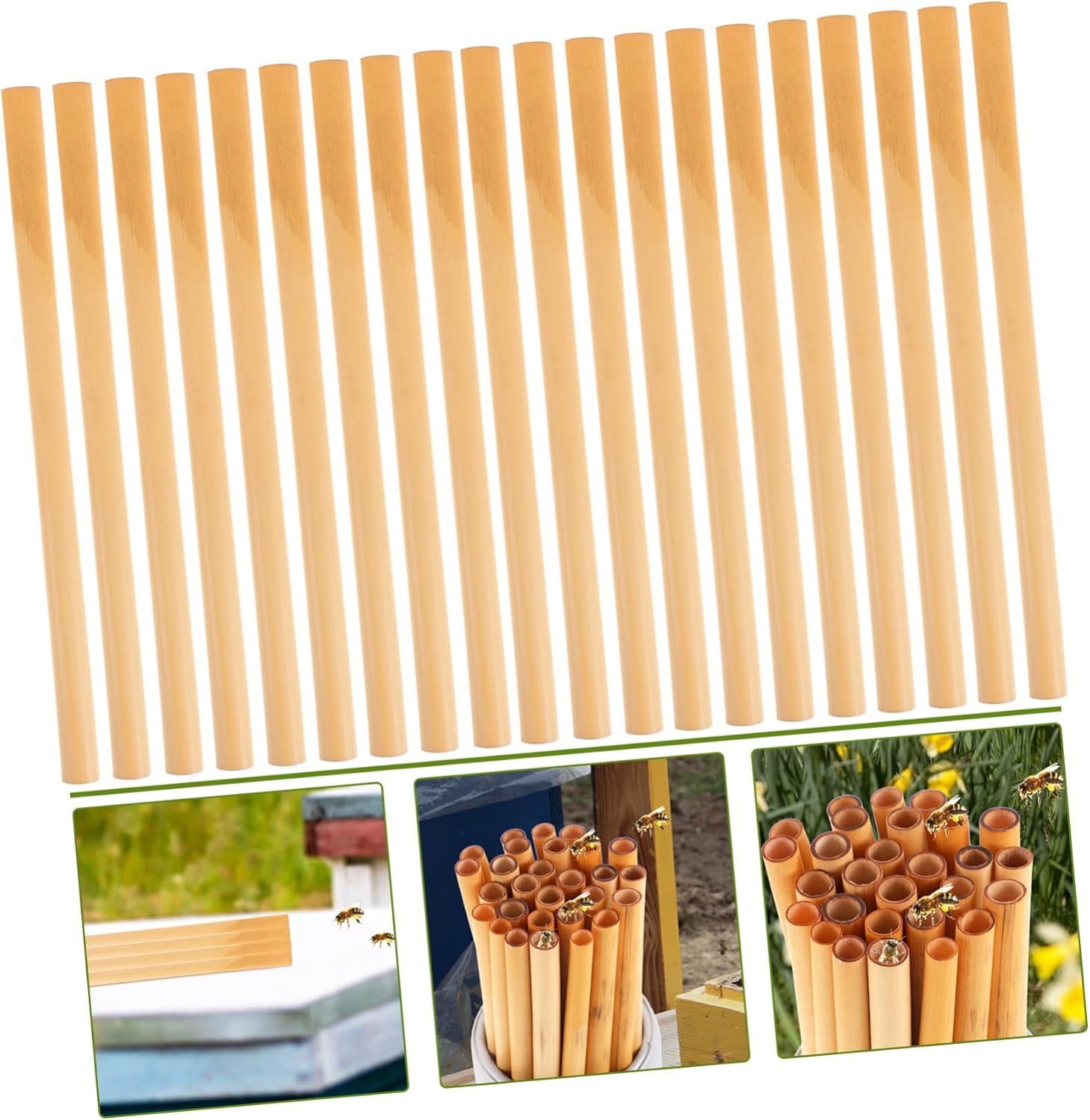 LIOOBO 50pcs Bee Tube Mason Bee Beekeeping Tools Bee Hotels Tube Bee