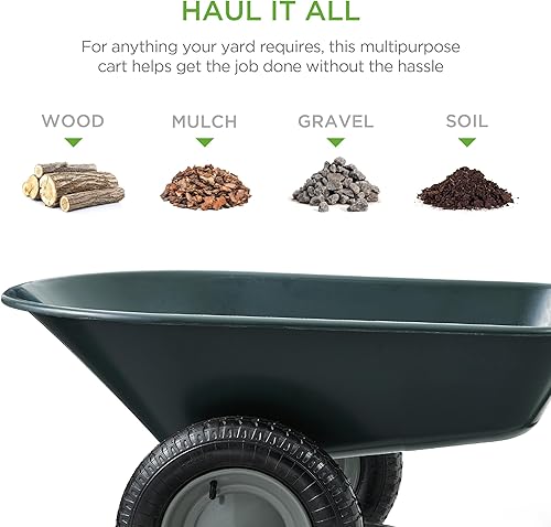 Vista 58 de Best Choice Products carretilla de jardín para hogar con doble rueda