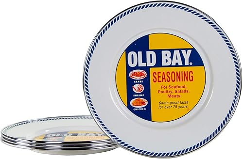 Miniatura 6 de Golden Rabbit Platos sándwich esmaltados, 8.5 pulgadas, productos frescos, juego de 4