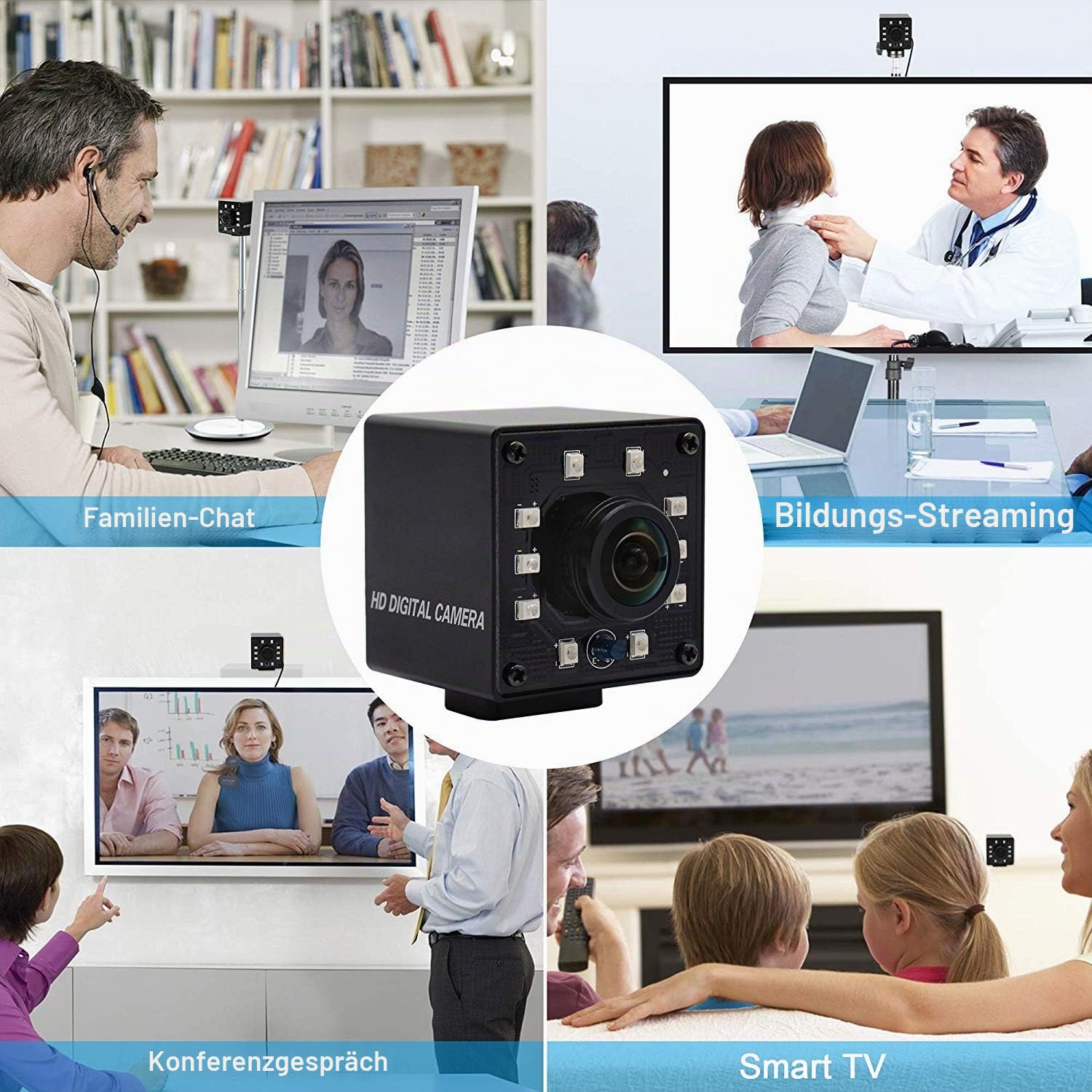 Svpro 1080P USB IR Infrarot Nachtsicht Kamera OV2710 Mit IR-Cut HD Webcam - Kleine Box UVC Überwachungskamera für PC, Laptop