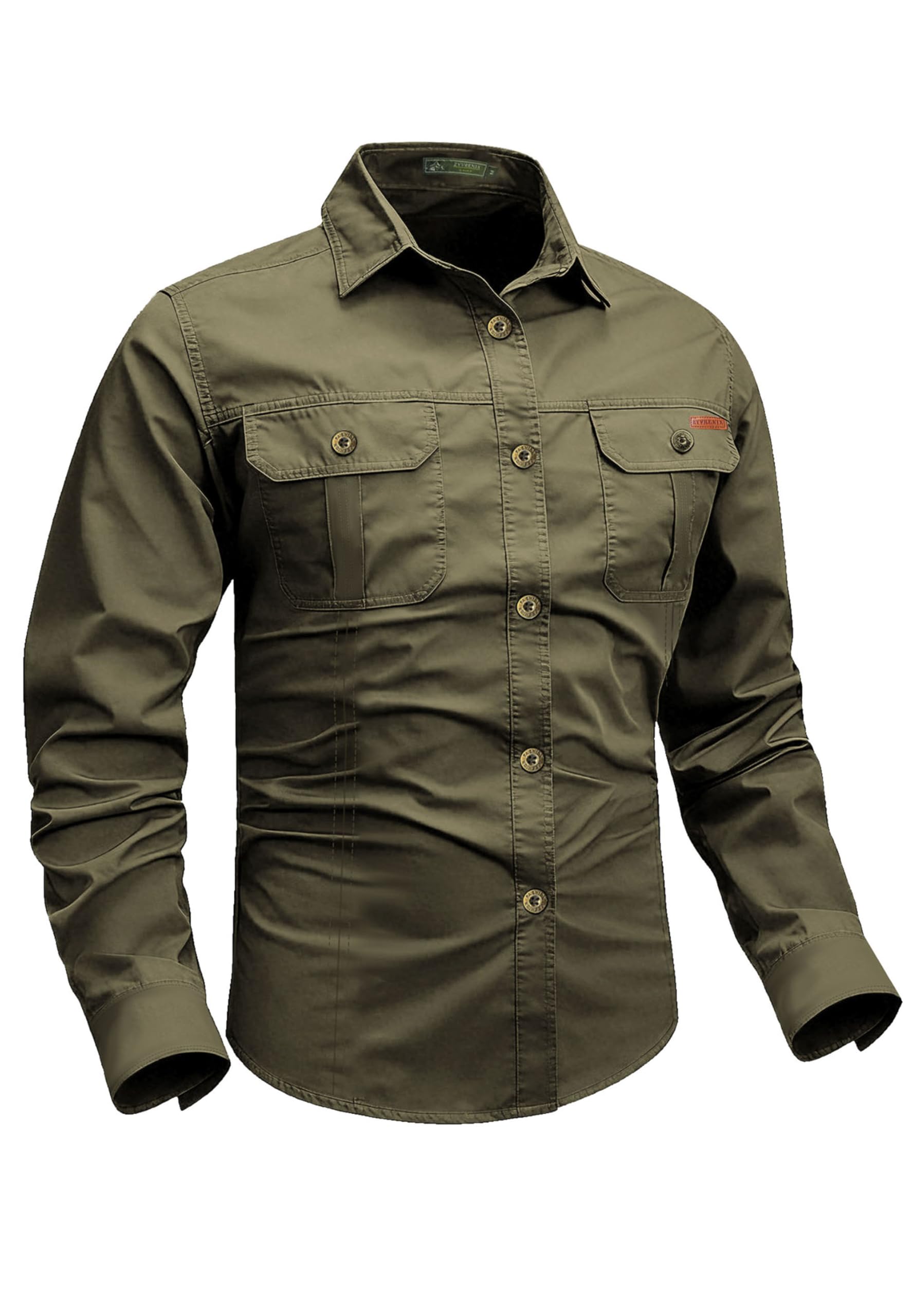 Zyvrenix Men's Cotton Long Sleeve Button Down Shirt product photo