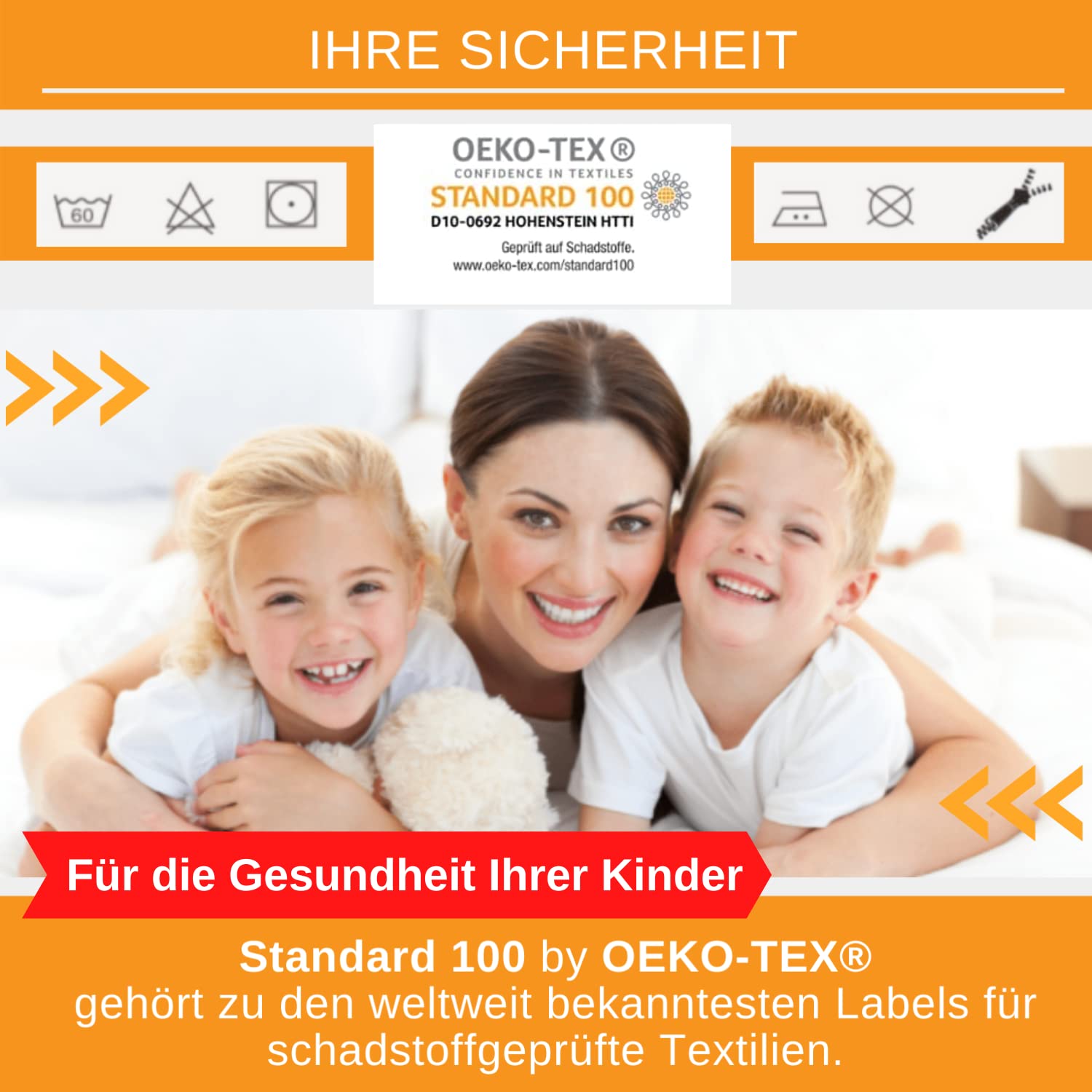 Aminata kids Biber Pferde Bettwäsche 135x200 Mädchen Kinder Pferdebettwäsche - Motiv mit Pferd - warm & kuschelig - 100% Baumwolle - weiß, blau Schneeflocken