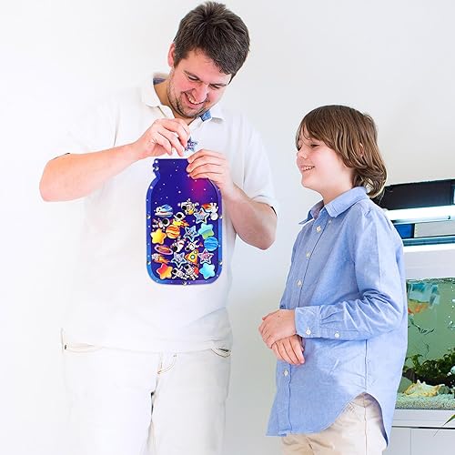 Miniatura 5 de Treela Tarro de recompensa del espacio exterior para niños, tablón de anuncios, juego de gráficos de recompensas Galaxy para niños pequeños, tarro