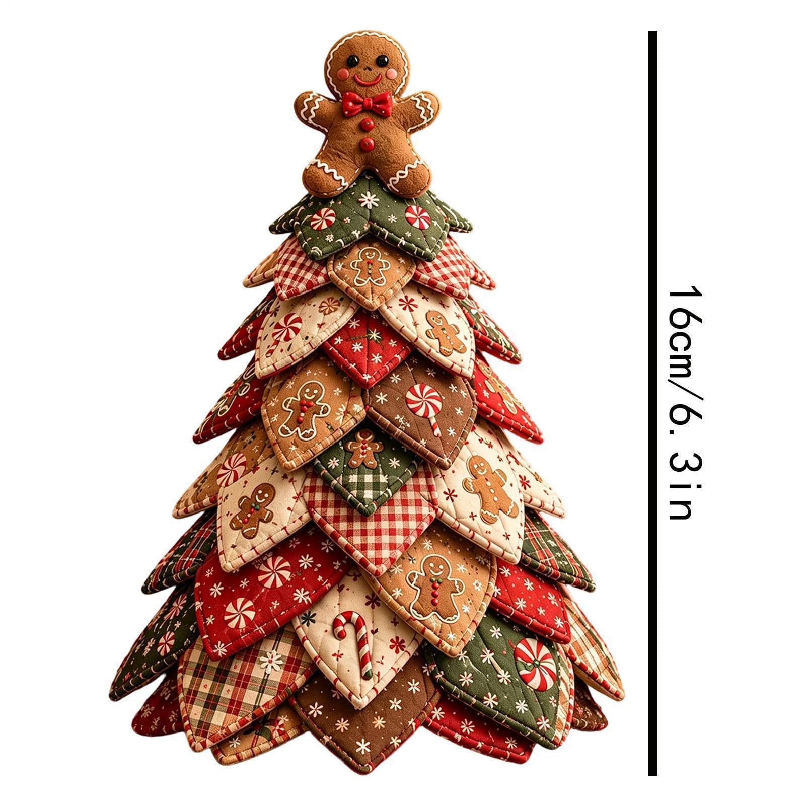 Tejido de tela de punto hecho a mano en 3D con diseño de árbol de Navidad, decoración navideña para mesa, abrigo de fuego, sala de estar y hogar