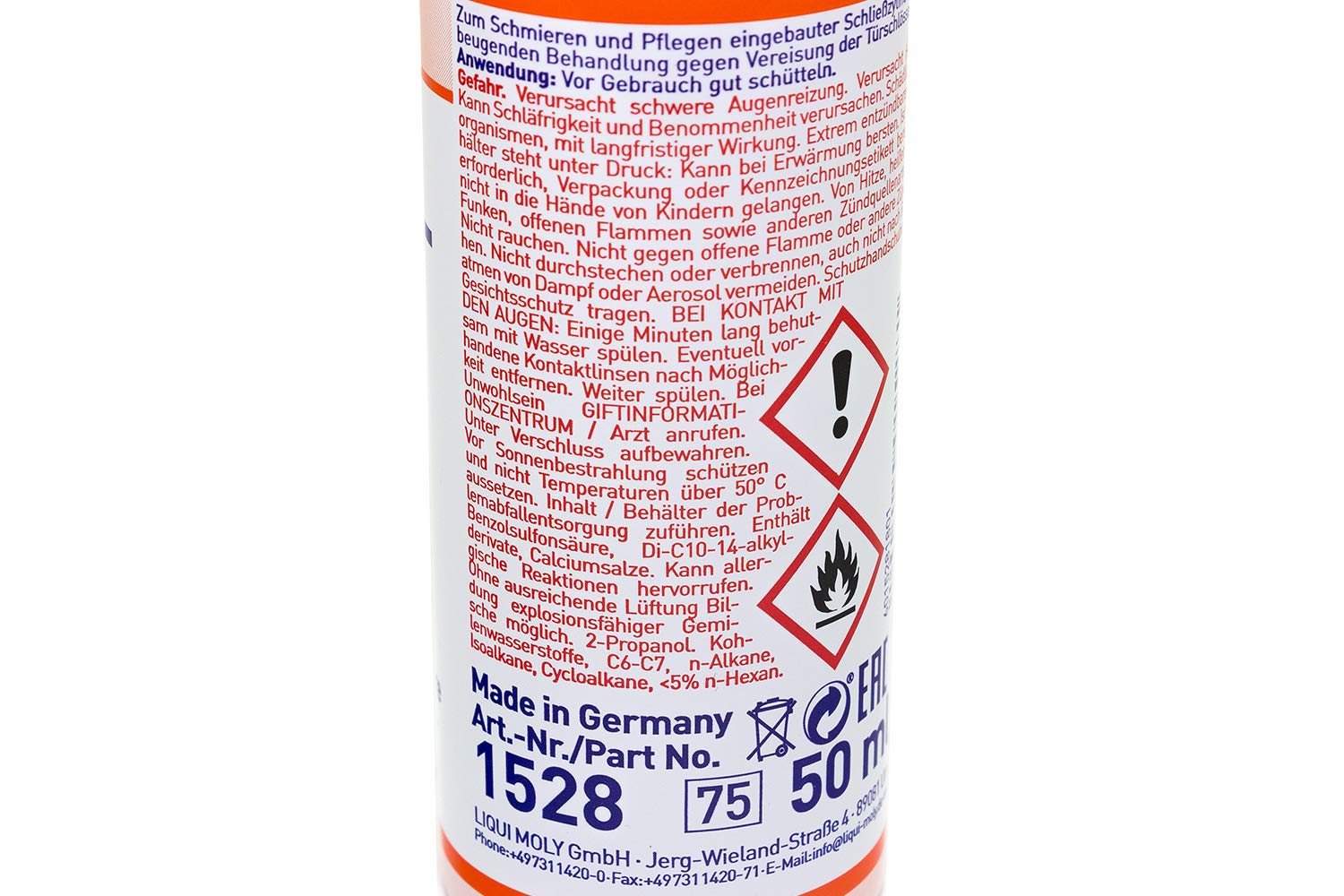 Tür Schloss Pflege Enteiser Spray LIQUI MOLY 250 ml Enteiserspray Schlösser