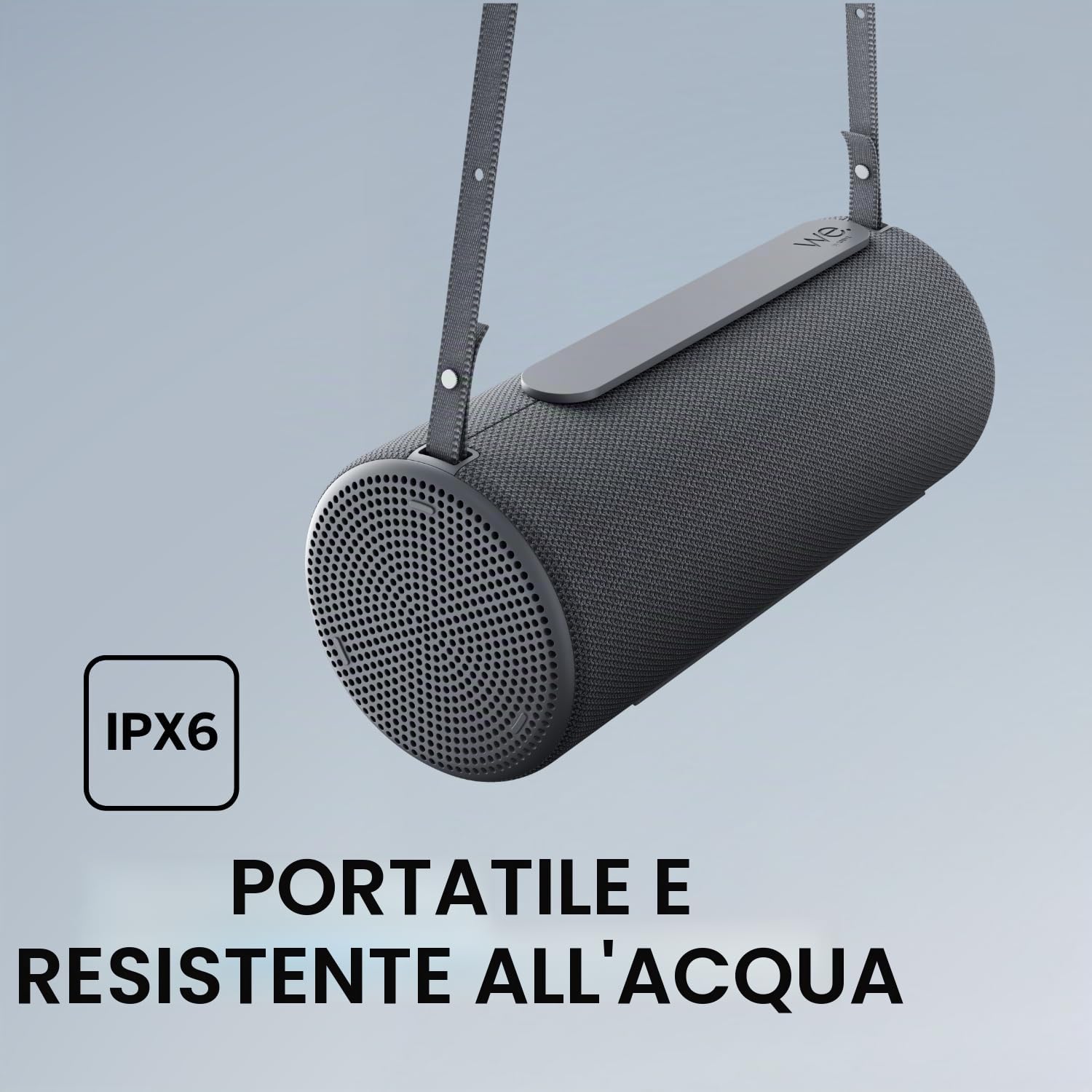 Loewe We. by Hear 2 Storm Grey Outdoor/Indoor Bluetooth Speaker, 60 W, Resistente all'Acqua, Altoparlante Bluetooth Portatile, Ricaricabile, qualità Audio Trasparente, Lunga Durata, IPX6