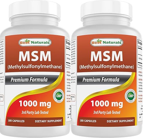 Best Naturals MSM 1000 mg 180 cápsulas (180 unidades (paquete de 2))