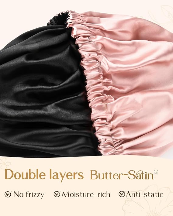 YANIBEST Silk Bonnet for Sleeping Women, Satin Hair Bonnet with Tie Band