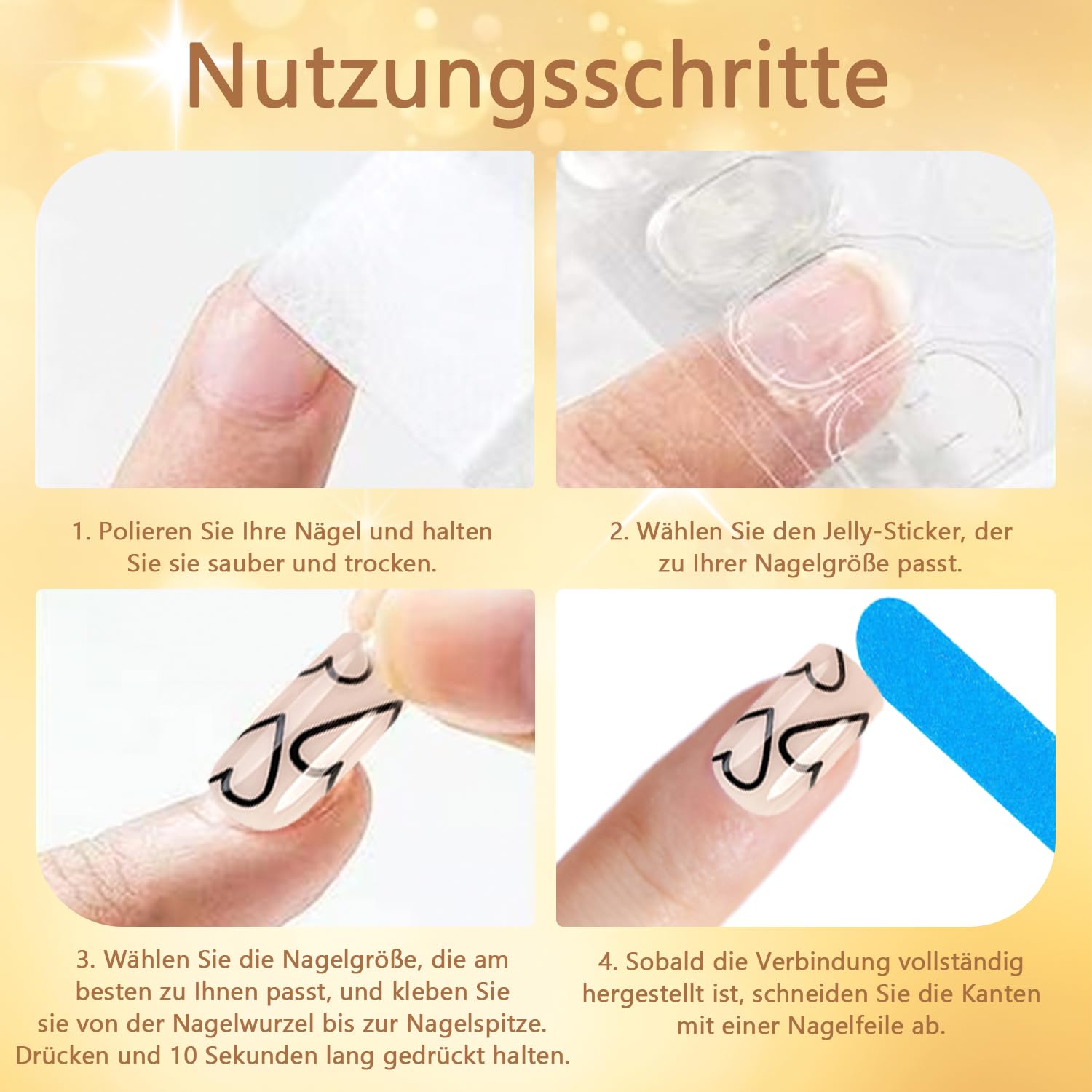 24 sztuki French Tip Press on Nails krótkie kwadratowe sztuczne paznokcie krótkie, czarne, akrylowe paznokcie z białym sercem, do naklejania, Fake Nails Soft Gel Extra Short naturalne i przyjemne