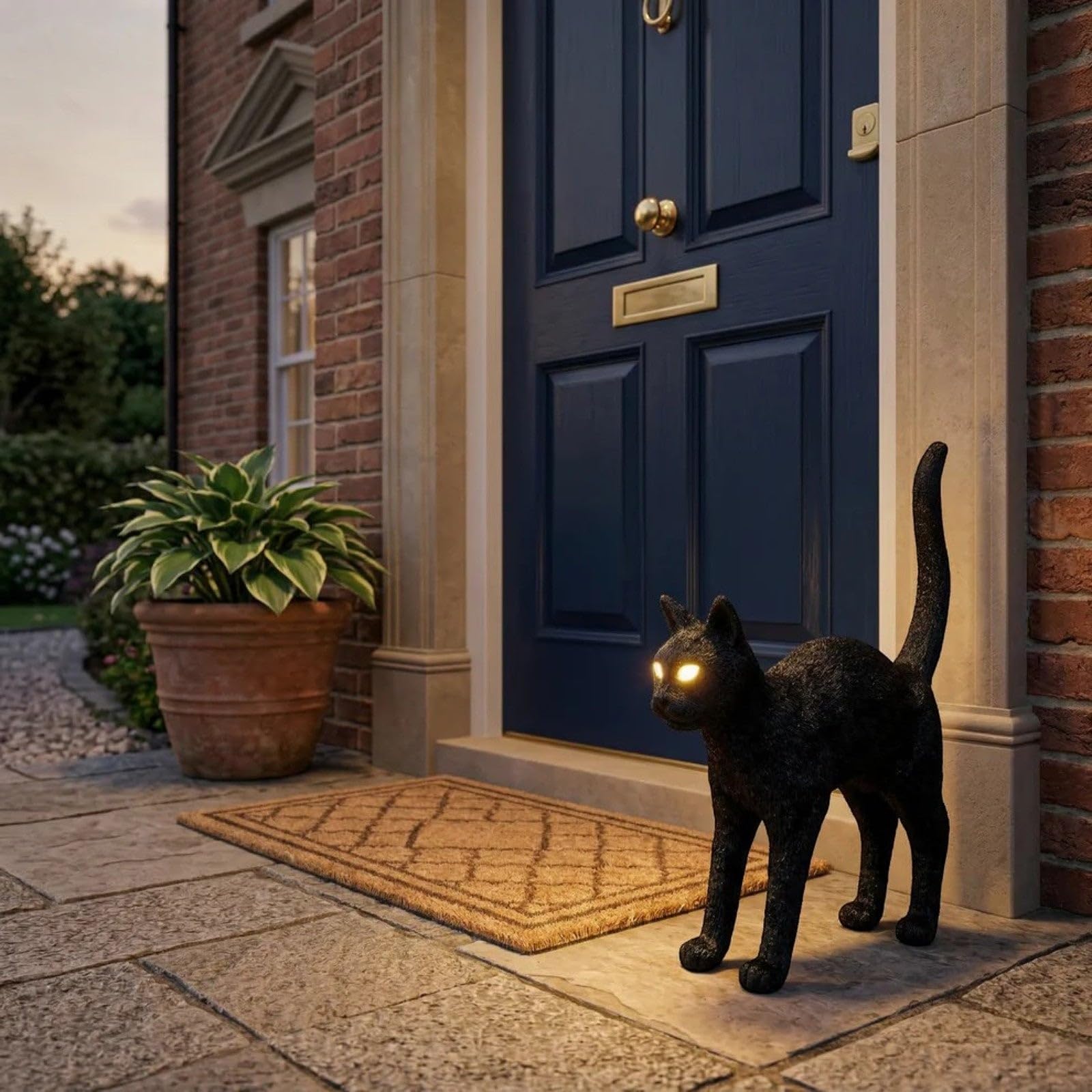 ★置物　ボルケーノアゲート　猫　ブラックライト蛍光　1.5kgほど有 Black Cat Lamp by SELETTI - Amazon.com