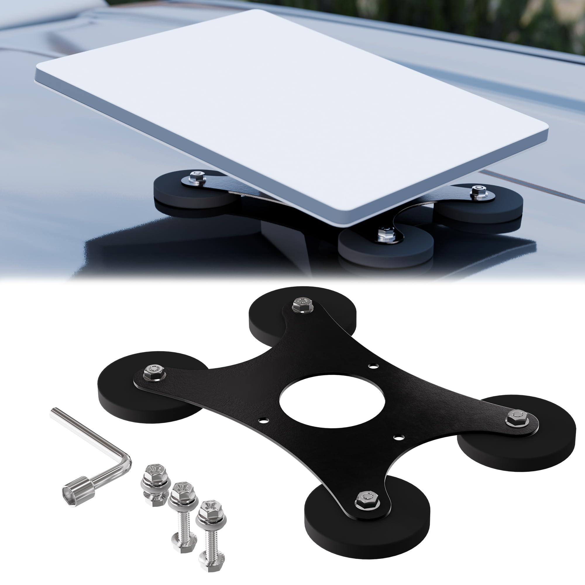 DAIERTEK Starlink Mini Car Magnetic Mount - Ultra Strong 220LBS Quick Release Roof Mount Kit 360 Rotation No