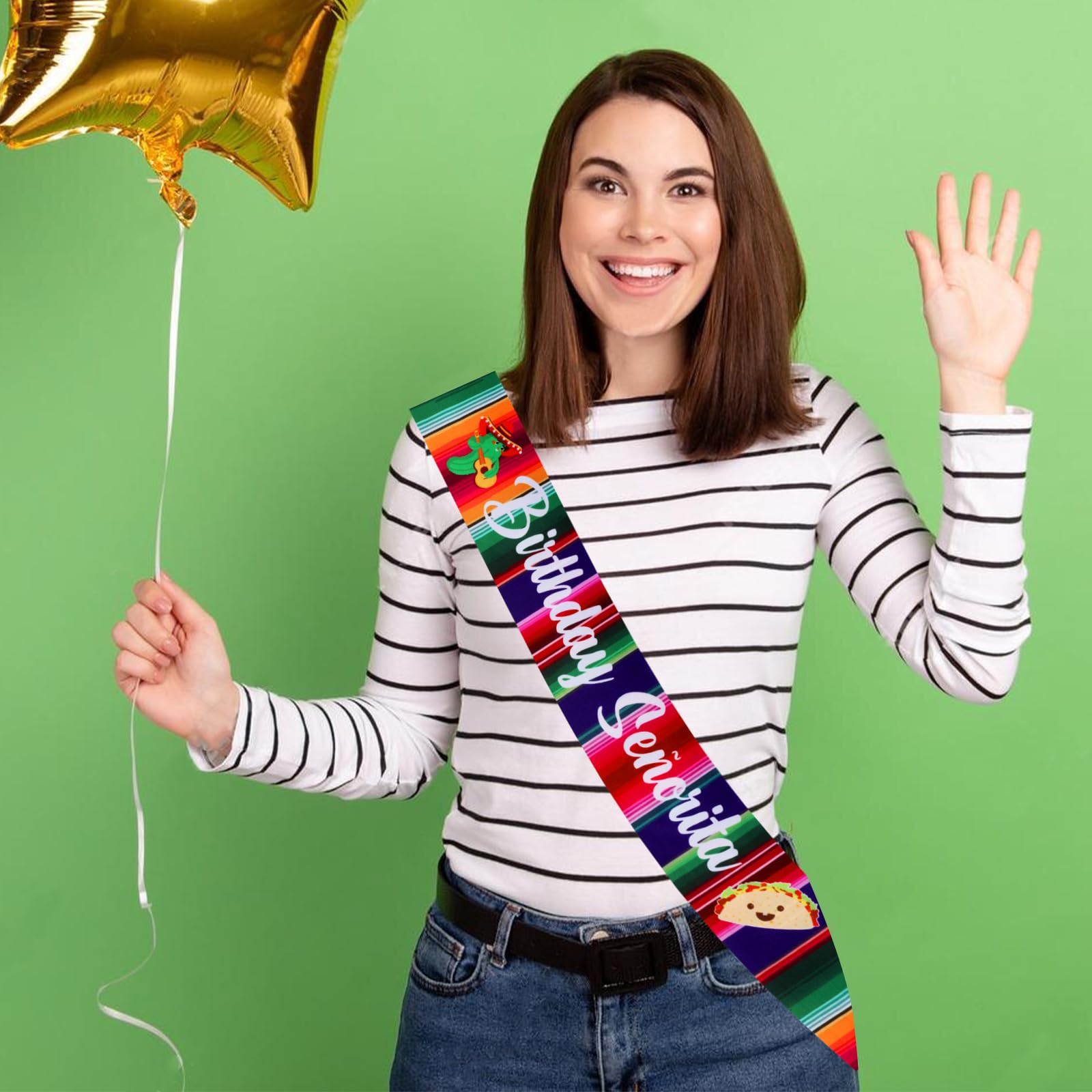 Jollyboom Mexikanische Señorita-Schärpe – Ca. 160 X 9,4 Cm, Aus Satin – Für Fiesta-Geburtstagsparty, Deko & Accessoire