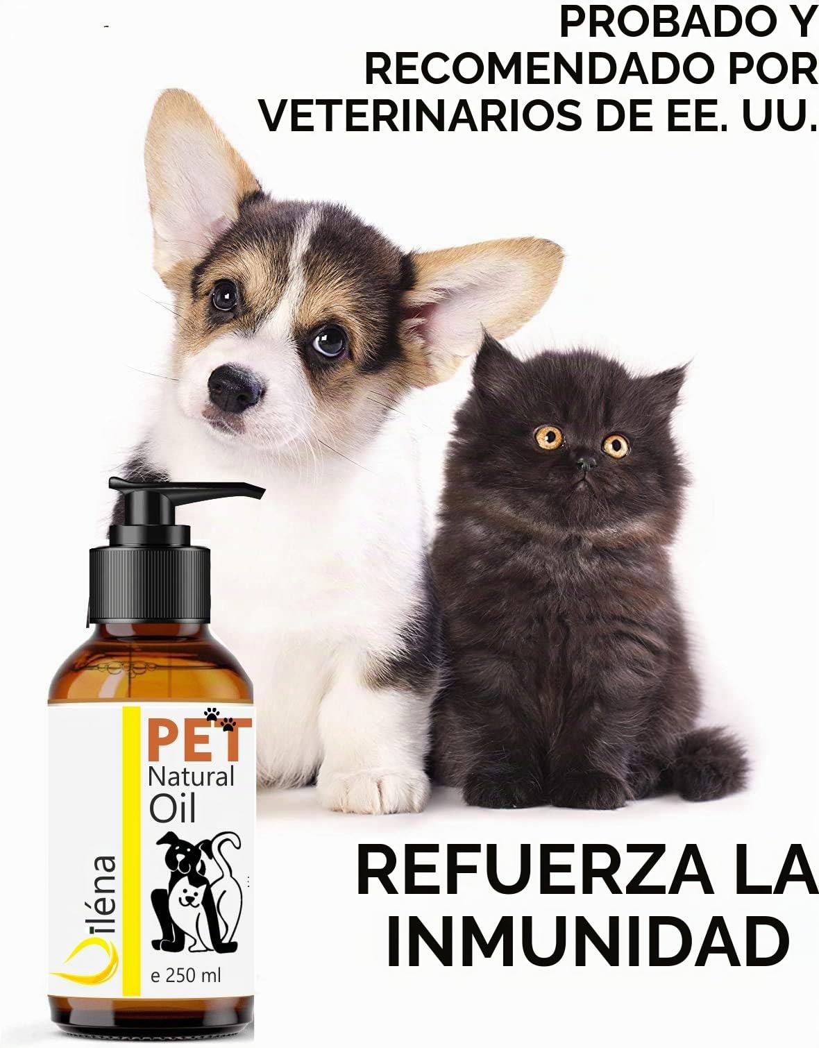 Aceite Natural para Mascotas | Suplemento Diario para Perros y Gatos | Mezcla de 6 Aceites con Omega 3, 6, 9 y Vitamina E | Prensado en Frío | Formato XXL 5000 ml | Pelo, Piel, Energía