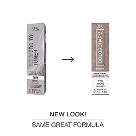 COLORCHARM Permanent Cream Toner | Neutralize Brass | Free of Animal-Derived Ingredients, Parabens & Gluten Free | T69 Pearl Gray | 2 oz