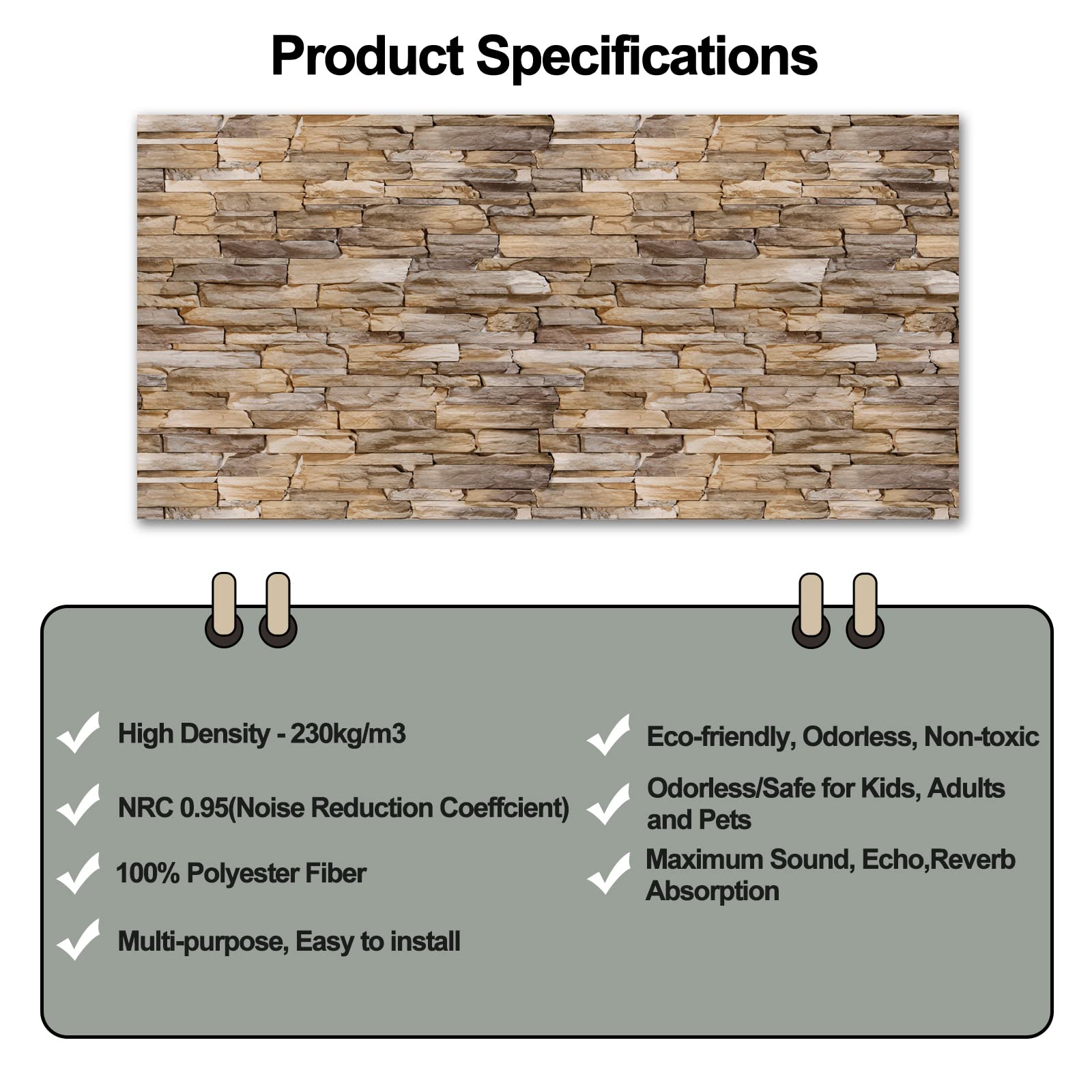 AIONCDER Art Acoustic Panels Sound Absorbing Panels, 24“x16”inch/piece