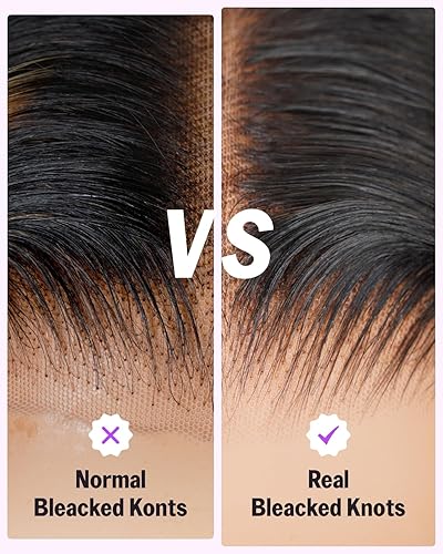 Miniatura 6 de MEGALOOK Peluca de cabello humano ondulado con parte en V, pelucas de cabello humano brasileño para mujeres negras, sin pegamento, clip de cabeza