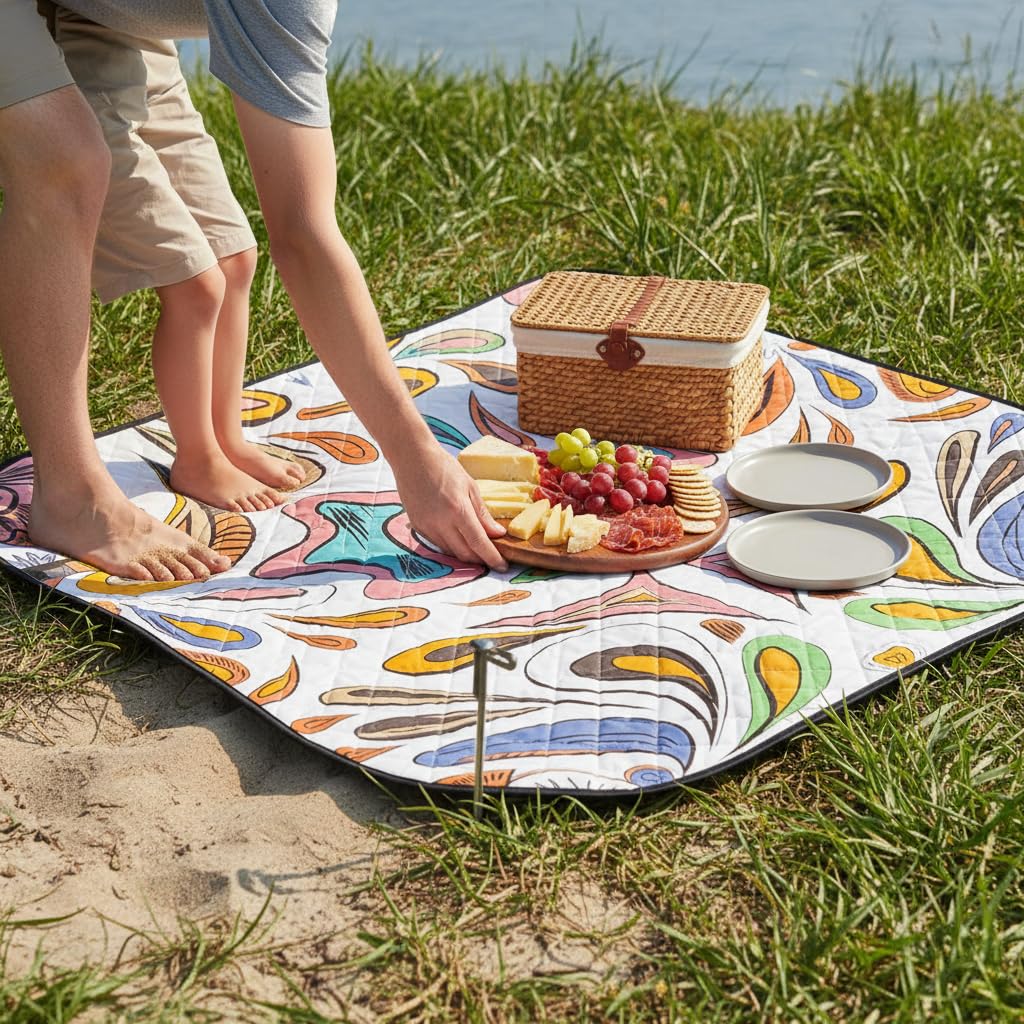 Cobija Picnic Plegable Camping Exterior, 200x200 cm