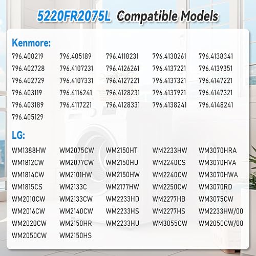 Miniatura 5 de 5220FR2075L y 5220FR2006H (frío y caliente) Reemplazo de la válvula de entrada de agua para LG y Kenmore, reemplaza 5221ER1003A 5220FR2006L