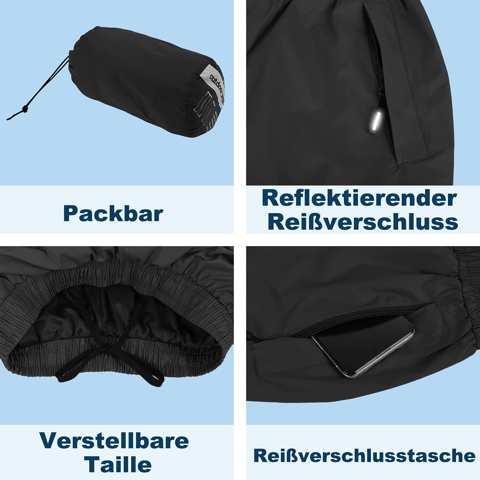 Outdoor Ventures Pantaloni impermeabili da donna, impermeabili, traspiranti, foderati, antivento, impermeabili, leggeri, in softshell, per escursioni, bicicletta