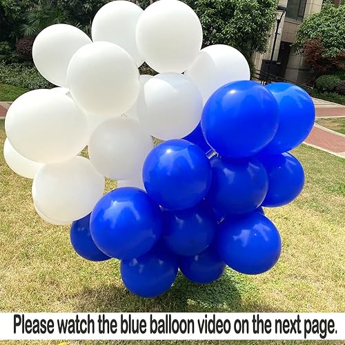 Miniatura 5 de Jonhamwelbor Globos de color azul real, paquete de 70 globos de helio de 12 pulgadas, globos de látex azul oscuro mate para bodas, cumpleaños, baby