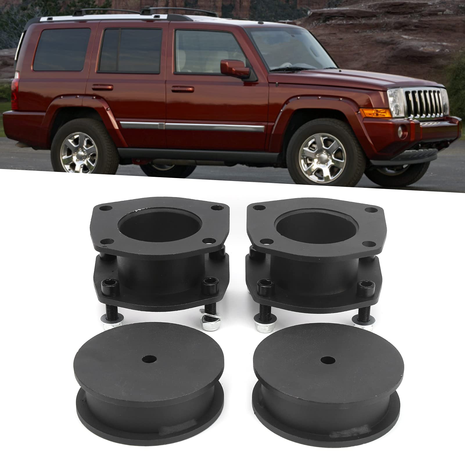 Höherlegungssatz (7,6 cm vorne, 5,1 cm hinten) aus hochbelastbarem Kohlenstoffstahl für Commander XK 2WD/4WD (2006–2010) Offroad Adventure