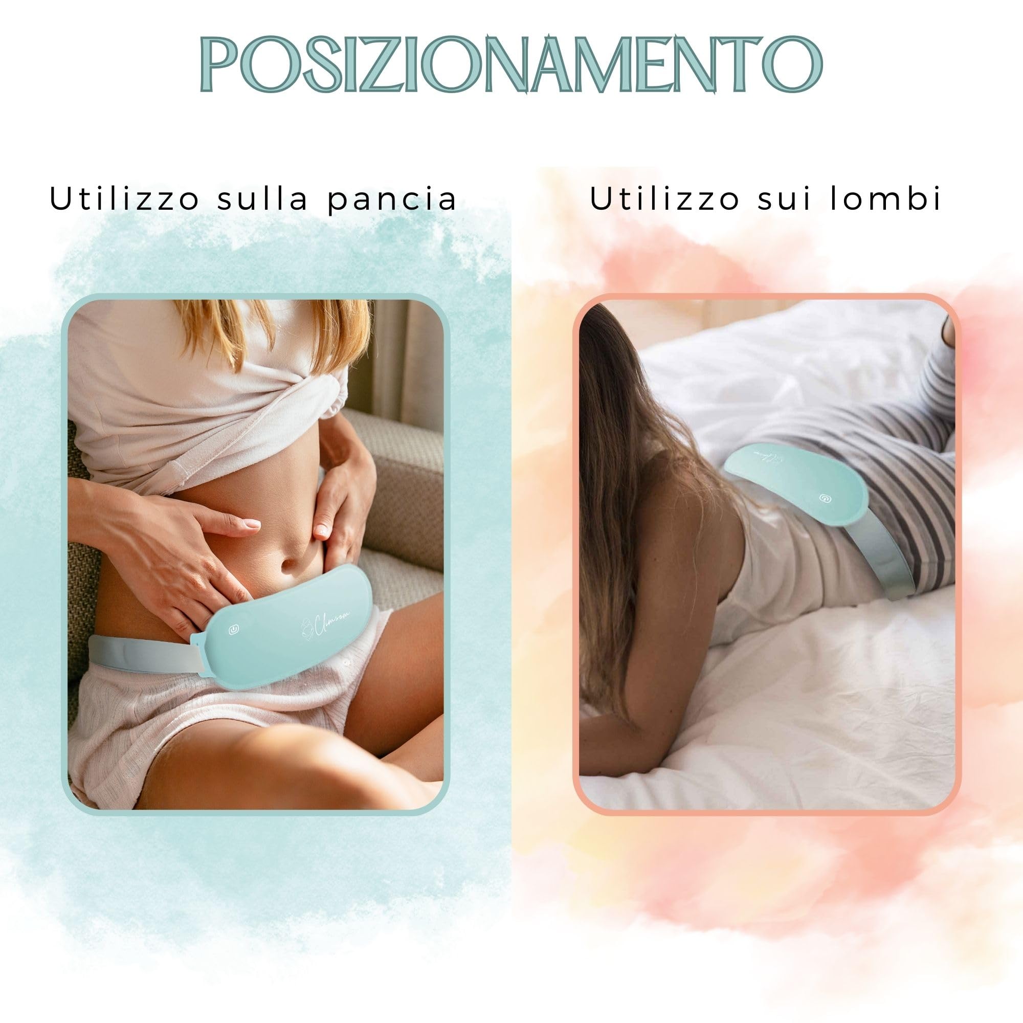 Fascia Riscaldante Per Dolori Mestruali Con Batteria USB-C e A – Cuscino Per Ciclo Doloroso ed Endometriosi – Effetto Borsa Dell’Acqua Calda – CLIMSOM