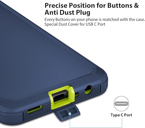 Miniatura 5 de Jiunai Funda para Samsung A23, a prueba de golpes protección resistente resistente y resistente de doble capa con borde elevado para exteriores,