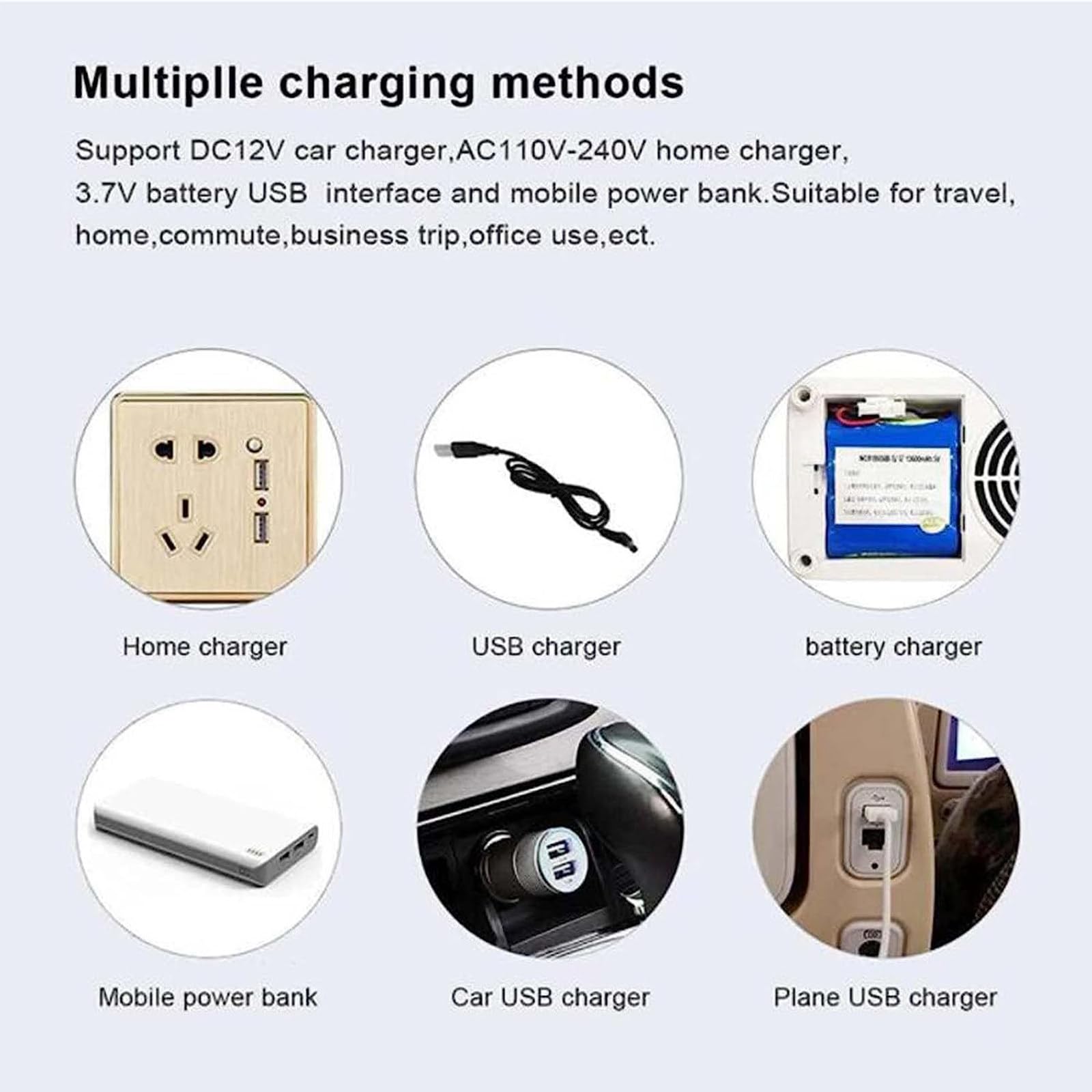 Generico Frigorifero Portatile per medicinali, refrigeratore per insulina, Piccolo Contenitore da Viaggio con Doppia Batteria per la conservazione dei farmaci (2 batterie)