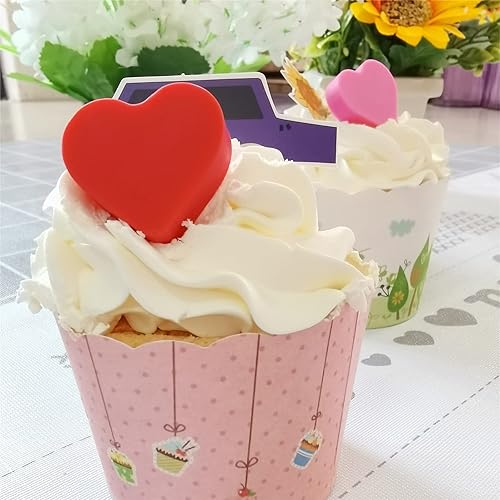 Miniatura 6 de Moldes de silicona con forma de corazón y flor para chocolate, caramelos, gomitas de queso crema, moldes pequeños para derretir cera, moldes para