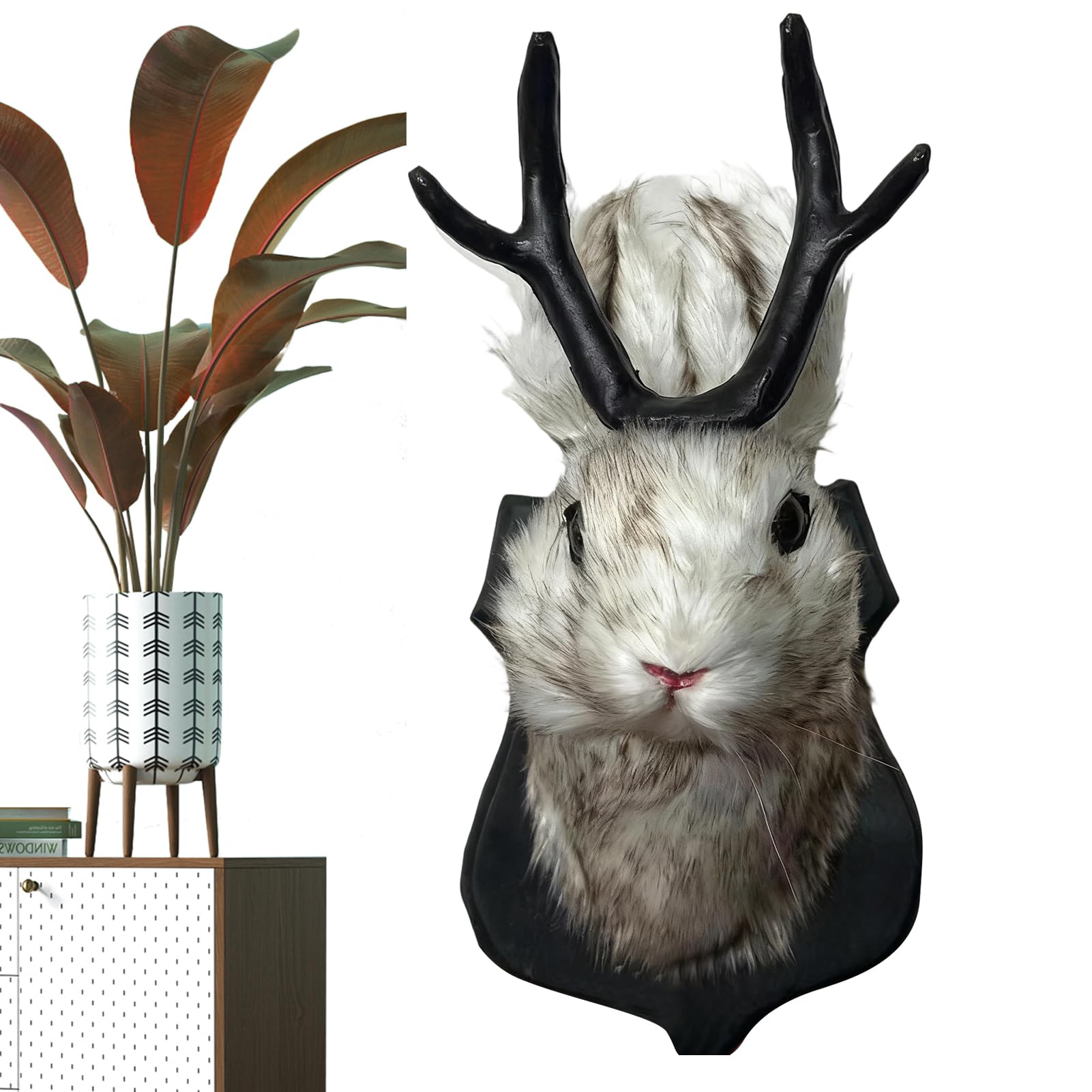 Décoratif tête d'animal légère pour décorer sans percer