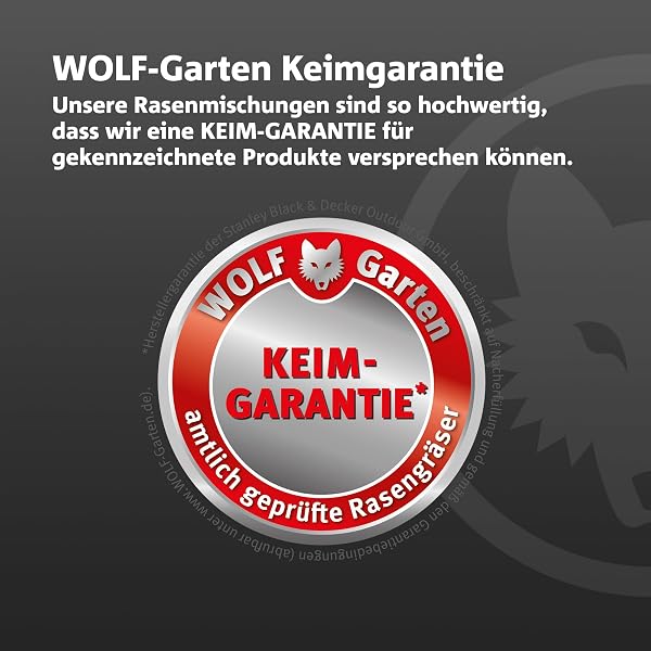 WOLF-Garten Turbo-Nachsaat zur Rasensanierung LR250 (für 250 m2, hohe Dichte mit ca. 70.000 Trieben/m2, für alle Rasentypen geeignet, mit WOLF-Garten Keimgarantie, im 5kg Folienbeutel) 3826050 - 5