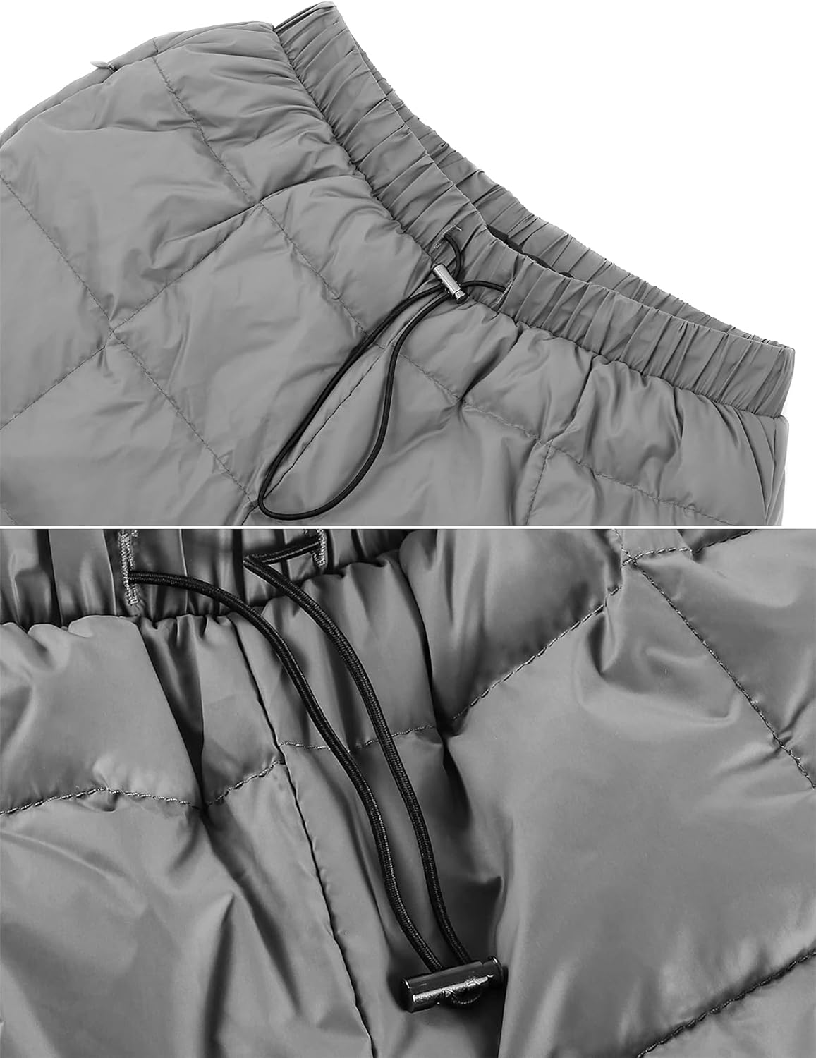 Gihuo Snow Pants Womens Winter Windproof Down Pants Warm Outdoor Ski Pants Padded Loose Ultralight Warm Trousers - Image 6