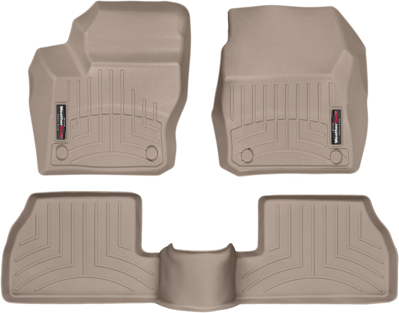 WeatherTech Custom Fit FloorLiners for Ford Focus ST, Focus, 1st & 2nd Row (446461-440752), Black