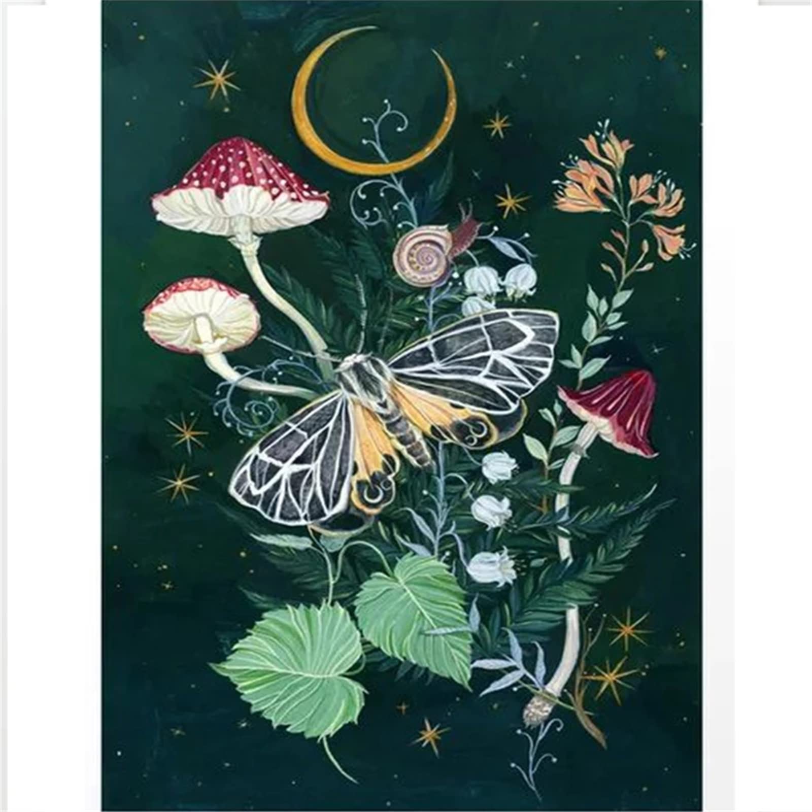 Dipingere con i Numeri Adulti, Farfalla Kit di Pittura Acrilica Fai-da-Te per Adulti Principianti, 125x70cm Kit Paint by Numbers Adulti con Pennelli Pittura a Pigmento Acrilico, Senza Cornice (Colore