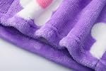 Girls Fleece Robe, Hooded Toddler Soft Fuzzy Bathrobe for Kids 2-16 Years