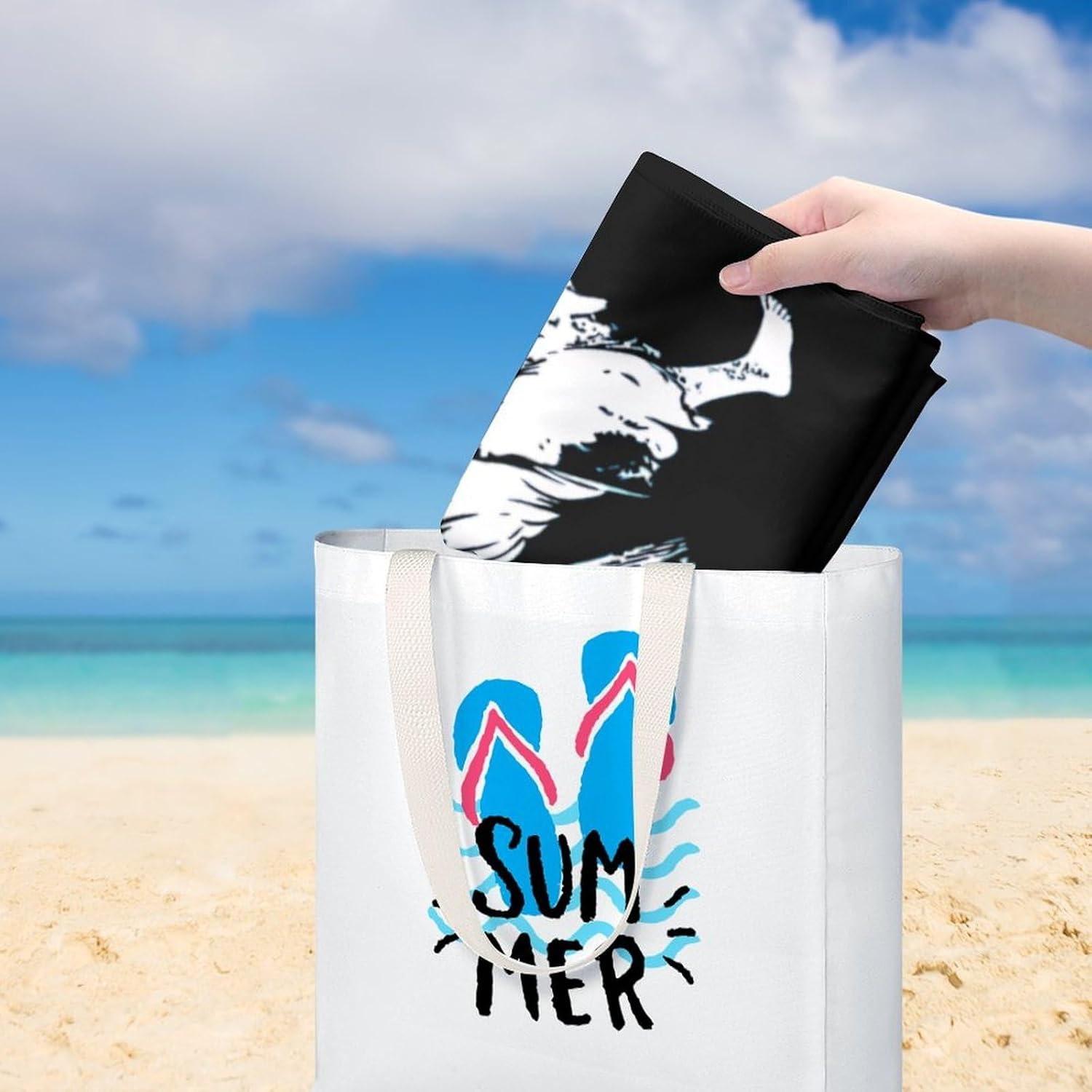 Carrying Oversized Beach Towel Soft Absorbent Pool Bath Swim Towels for Adults Travel Vacation Gifts 130x80cm