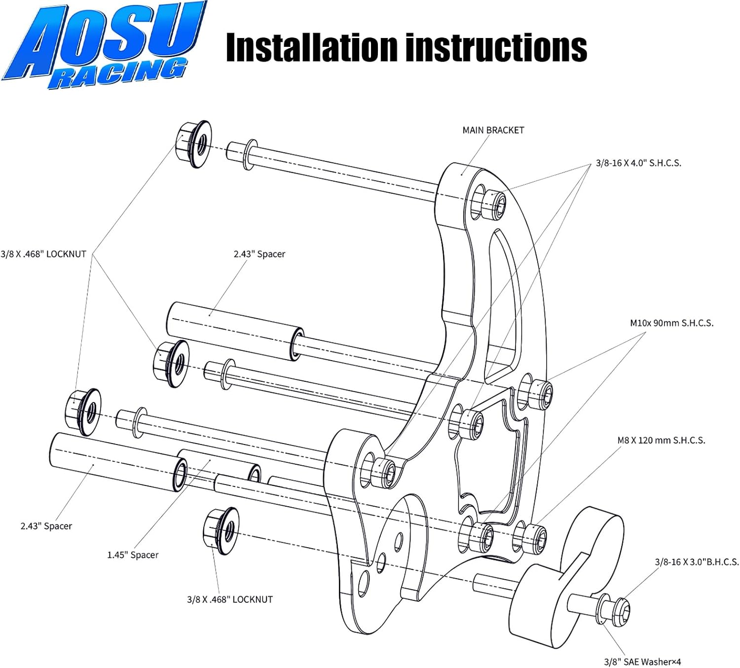 LS Swap R4 AC Compressor High Mount Bracket Kit with Belt Tensioner for Chevrolet GMC SUV Truck Vortec Engines LS1 LS2 LS3 LS6(Silver)