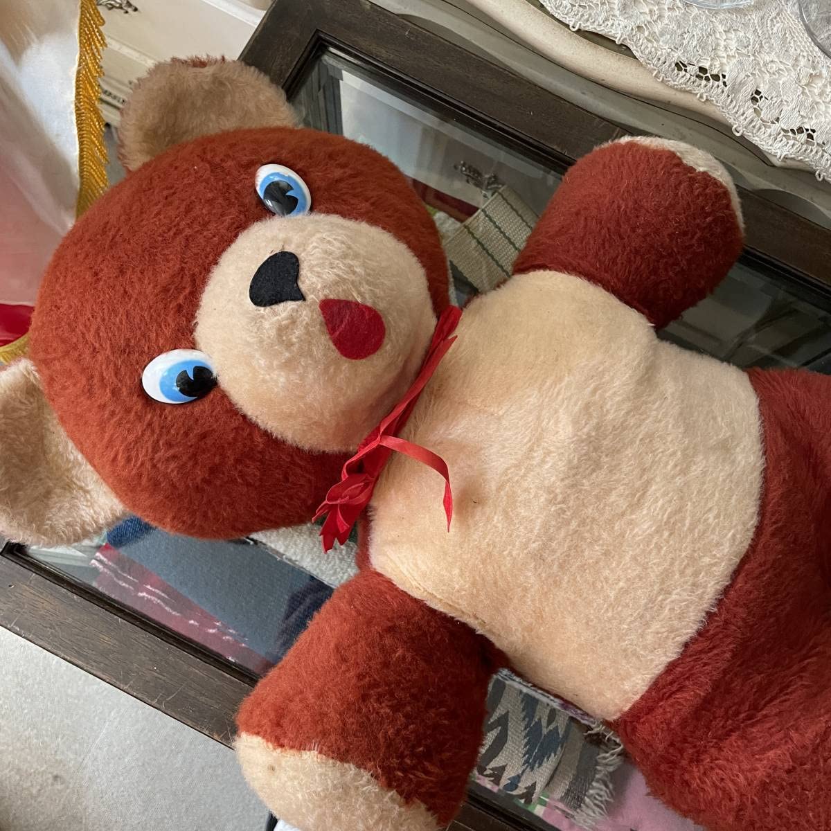 貴重！60'sアメリカアンティーク熊のソフビ人形USAヴィンテージ雑貨ベアー