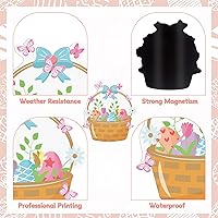 Vista 3 de Kingdder Juego de 24 calcomanías magnéticas para decoración de puerta de garaje de Pascua, huevos de conejo, gnomo, vacaciones, suministros