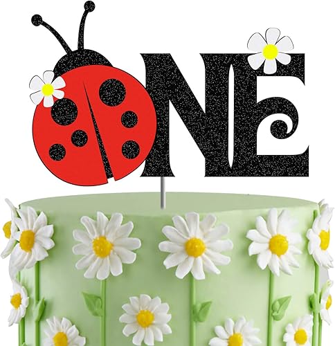 Decoración para tartas de mariquita con temática de insectos, decoración para el primer cumpleaños, decoración de fiesta temática de insectos, boda,