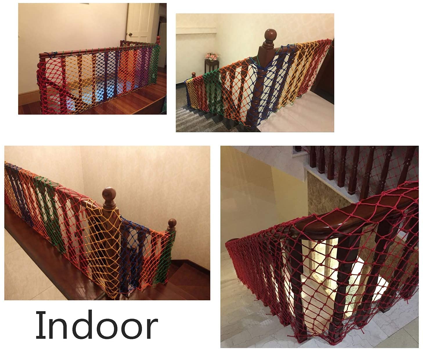 Kindergeländer Sicherheitsnetz Balkonnetz Gebäude Nylon Sicherheit Netz Kinder Anti Fallen Schützende Farbe Nylon Seilnetz Fotowand (Size:3x6m)