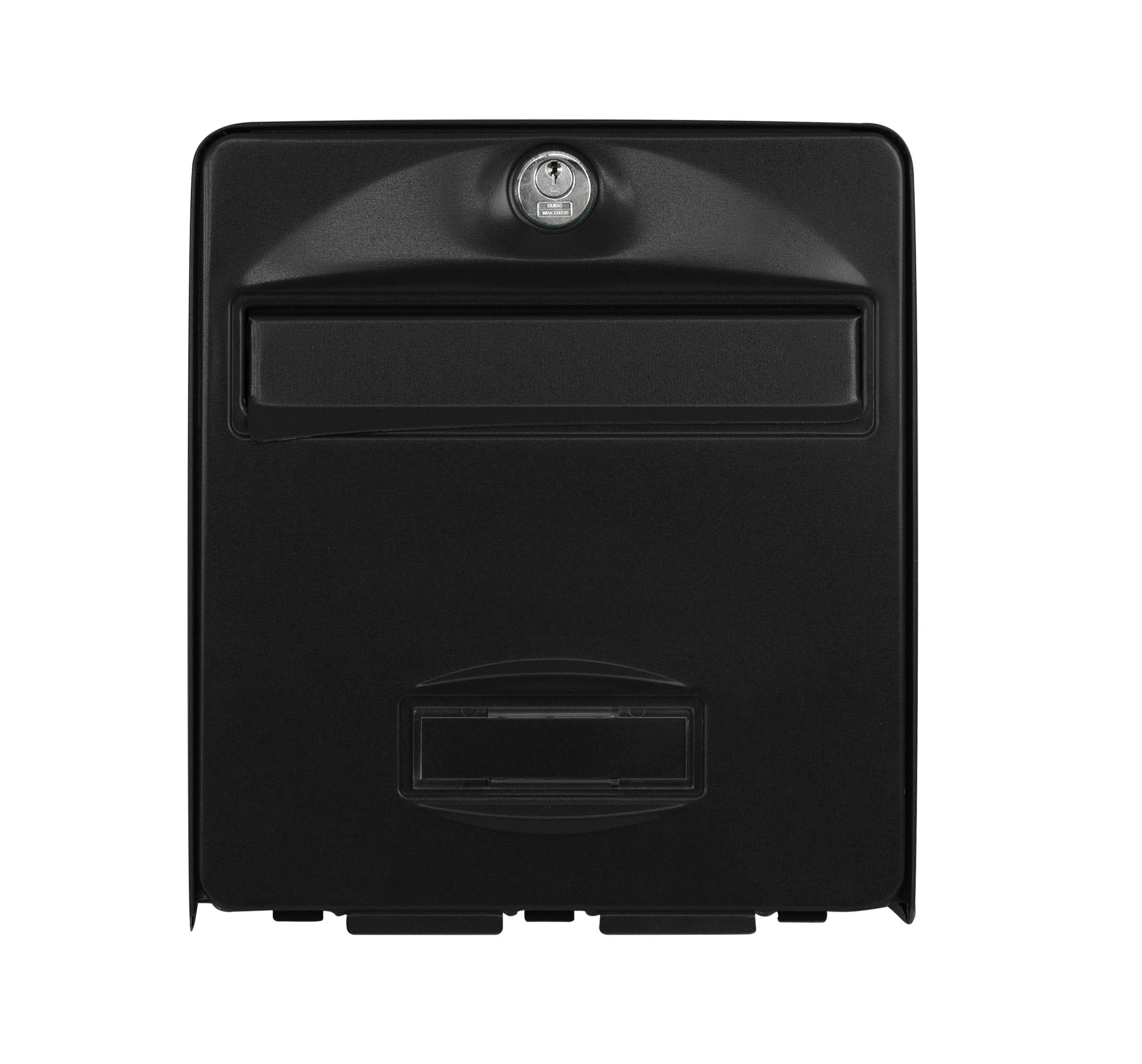 BURG-WÄCHTER Boîte aux Lettres Agréée La Poste, 1 Porte, 508 NO BALthazar, Noir, en Acier Galvanisé, Avec Porte à Ouverture Totale et Stop-Courrier (Porte bloquée à 120°)