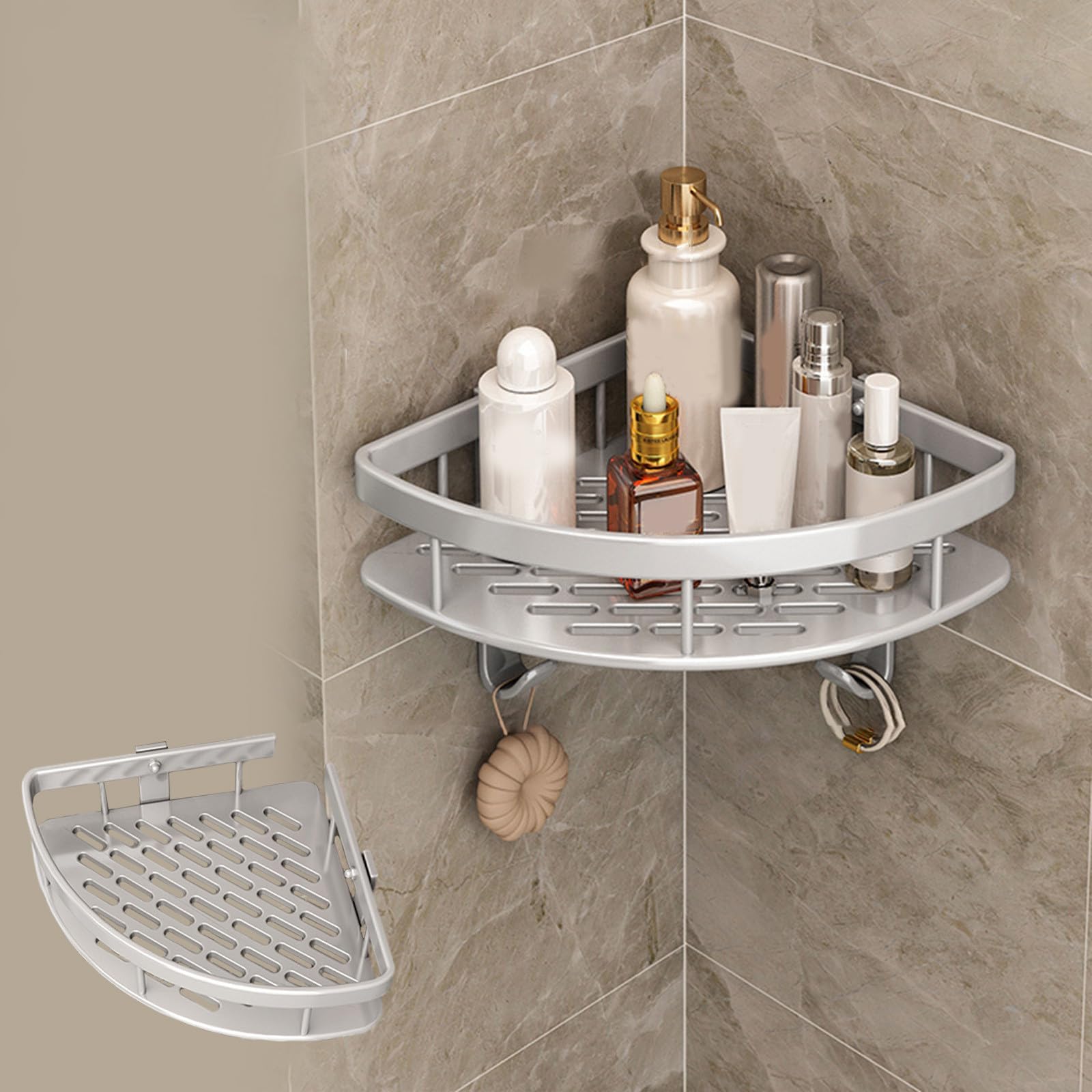 Bathroom Storage Shelf Wall Mounted Bathroom Cornor Storage Rack Corner Shower Caddy Shower Shelf Bath Storage Holders Shower
