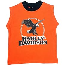 Harley-Davidson Little Boys' Eagle Sleeveless Toddler Muscle Tee - Orange
