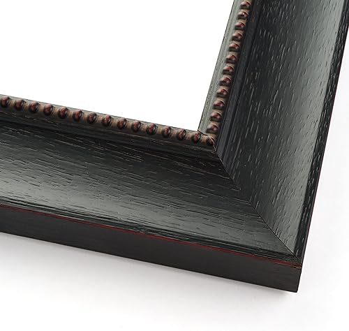 Marco de fotos negro de madera real de 16 x 27 pulgadas de ancho de 2 pulgadas  Profundidad del marco interior de 0.5 pulgadas  Marco de fotos negro