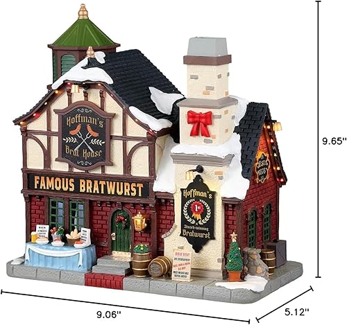 Miniatura 2 de Lemax Village Collection Hoffman's Brat House, con adaptador de 4,5 V