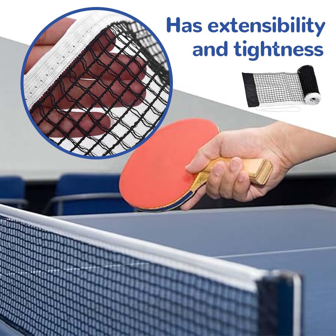 Filet de Ping-Pong 1 Pièces Filet de Tennis de Table Professionnel Portable Filet de Ping-Pong en Polyester pour Remplacer Filet de Tennis de Table Cassé, pour Entraînement de Compétition et Jeu