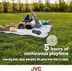 JVC Illuminated Portable Wireless Speaker with 20W max outputs, Dynamic Sound, Bluetooth 5.0, TWS Capability, USB-C, IPX5, AUX in, up to 5-Hour Battery Life - SPPA5BTB (Black)