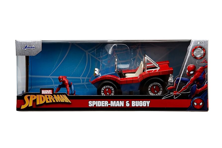 ミニカー 1:24 MARVEL SPIDER-MAN &amp; BUGGY Amazon.com: Marvel Spider-Man 1:24 Buggy Die-cast Car & 2.75
