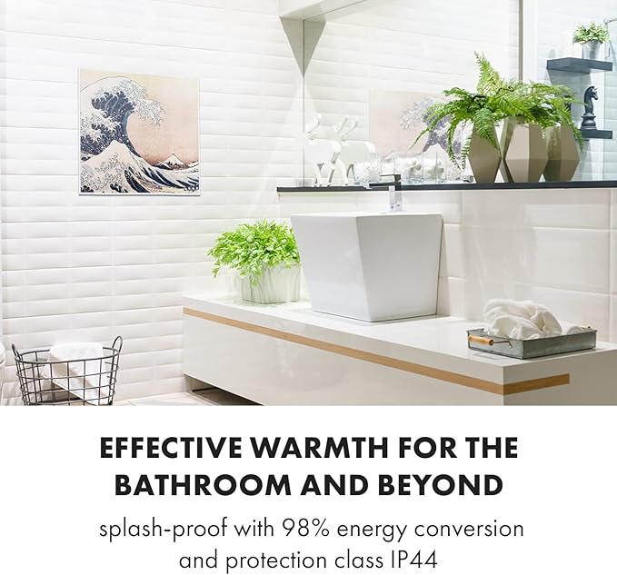 Calefactor Eléctrico Panel Infrarrojo 350W 220V con Termostato y Temporizador miniatura 6